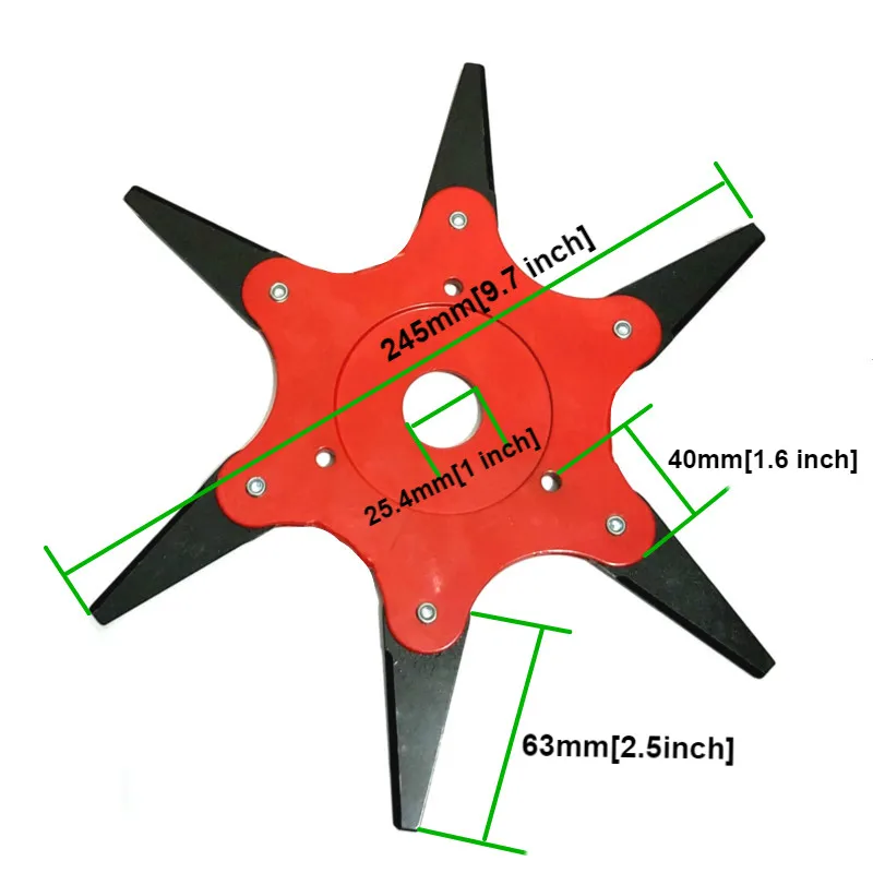 Upgraded 6T Blade Manganese Steel Mower Grass Trimmer Head Brush Cutter Blade Garden Lawn Machine A