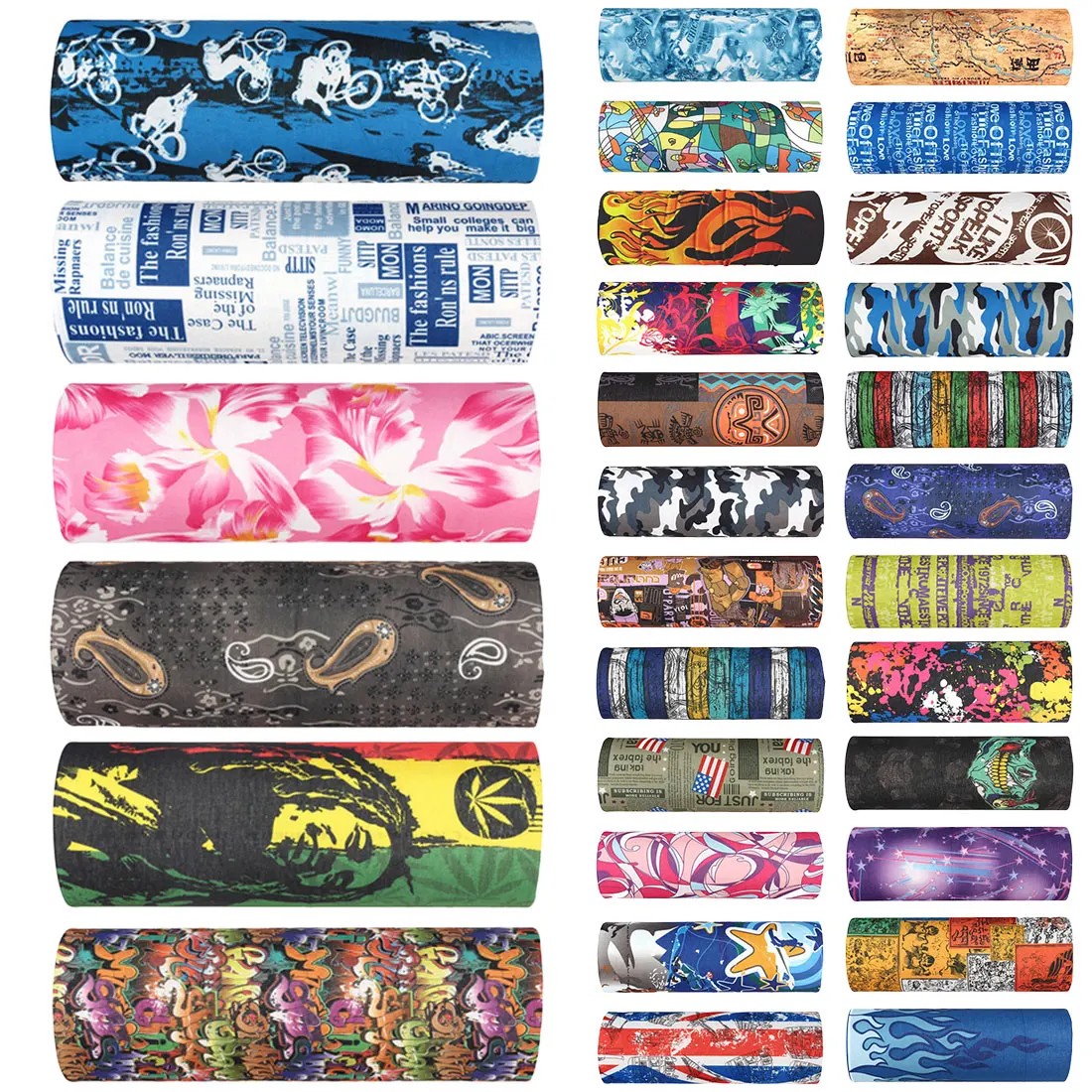 

Sale Multicolor Magic Fashion Unisex Women Men Head Face Mask Neck Gaiter Snood Headwear Motorcycle Cycling Tube Scarf Headband
