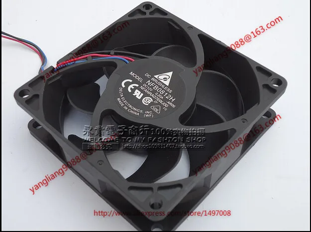 

DELTA NFB0812H AR00 DC 12V 0.20A 80x80x25mm Server Cooler Fan