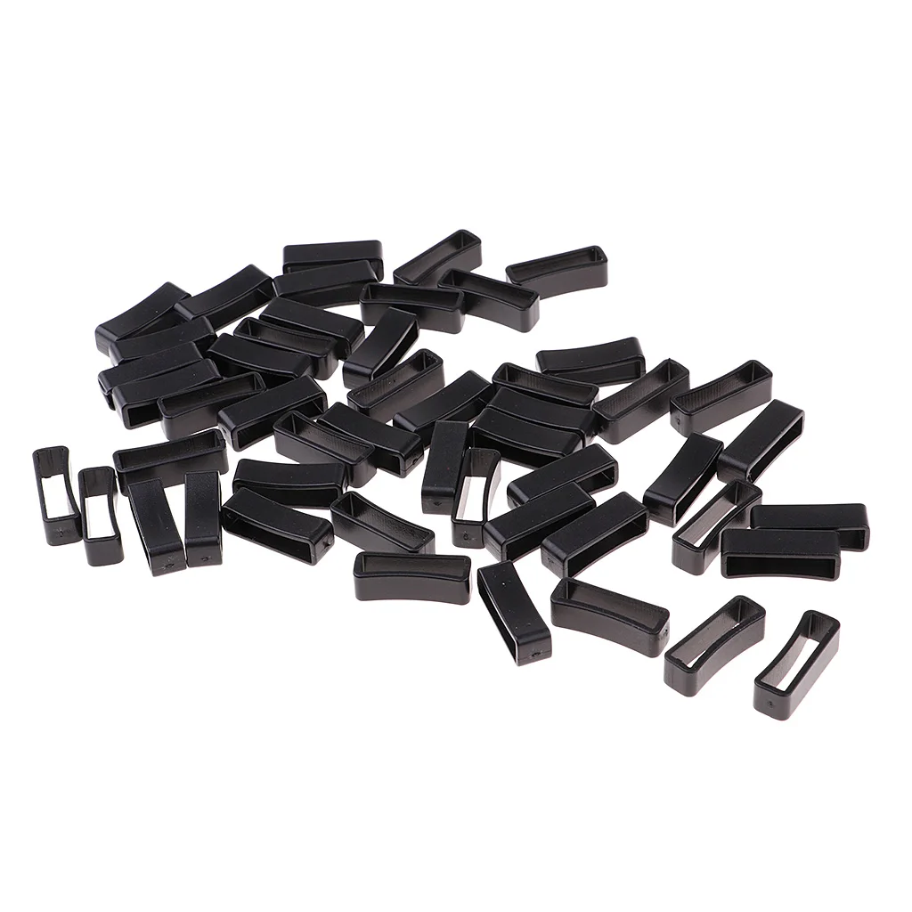 Keeper Belt Loop 50pcs Plastic Keeper Belt Loop Square Loop Buckle Dog Collar Harness Backpack 15/20/25/32mm 