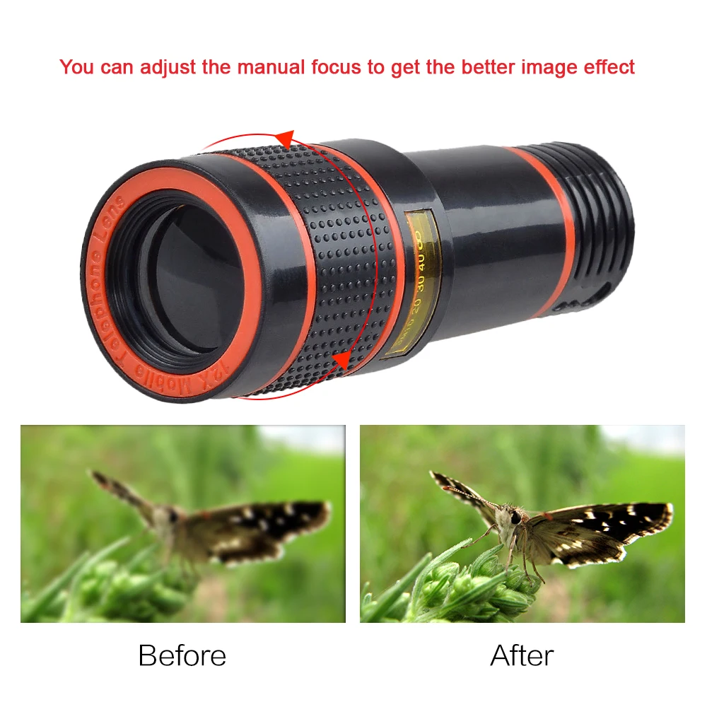 Phone Lens 12X Telephoto Zoom Lentes Telescope Tripod Holder Fisheye Wide Angle Macro Lenses Microscope For Huawei P7 P8 Lite P9 mobile phone camera lens