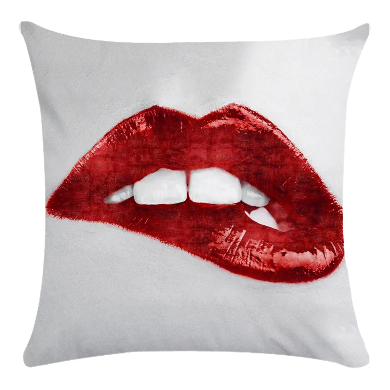 Сексуальный элегантный декоративный винтажный Чехол для девочек, цветной квадратный чехол для глаз и губ, хлопковая наволочка almofadas CR038