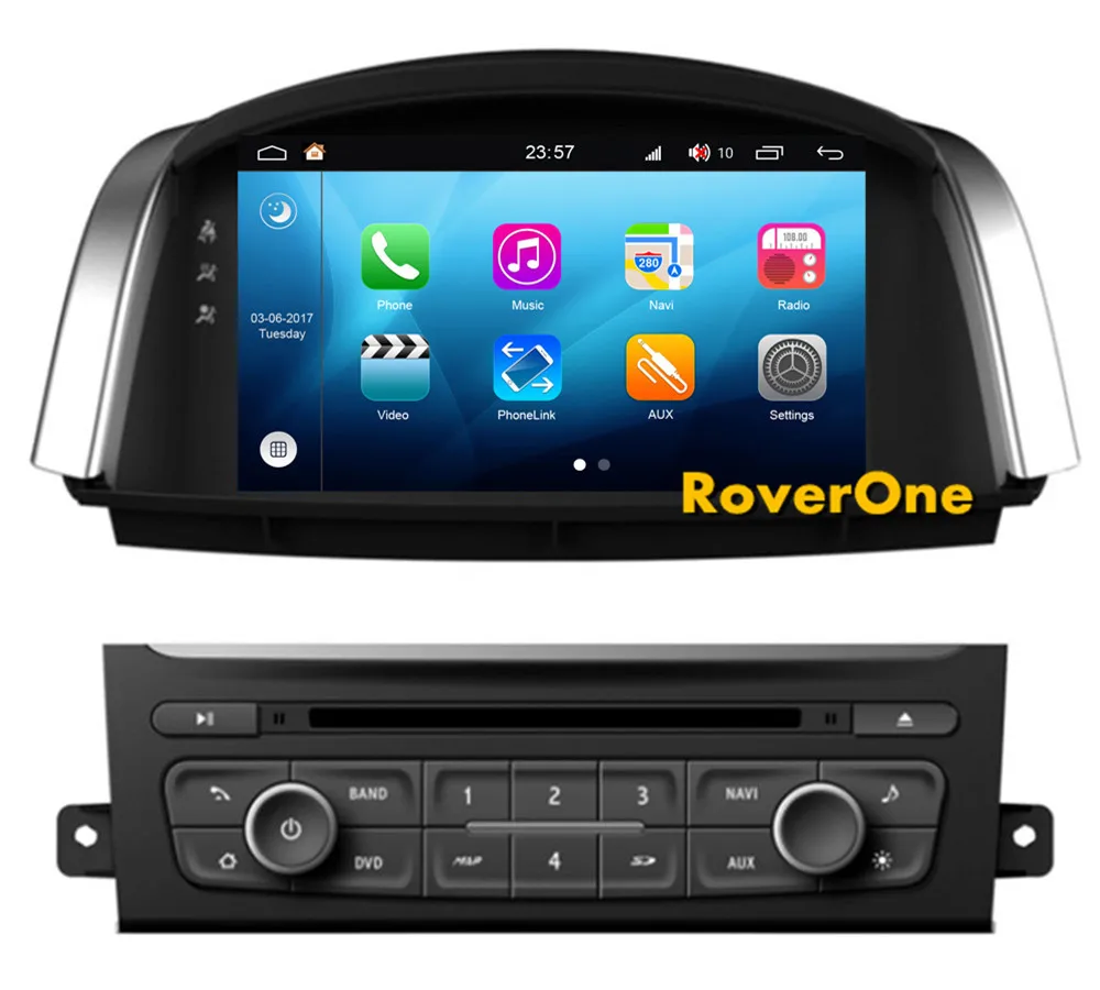 Sale RoverOne Android 8.0 Octa Core Car Radio DVD GPS For Renault Koleos Touchscreen Android Multimedia Player Head Unit Wifi 5