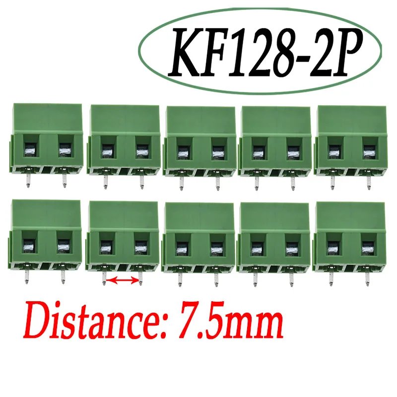 KF128-2P KF128-3P 3,81 5,0 7,5 2,54 мм печатной платы Клеммная колодка с терминал KF120-2.54 DG308 MG128