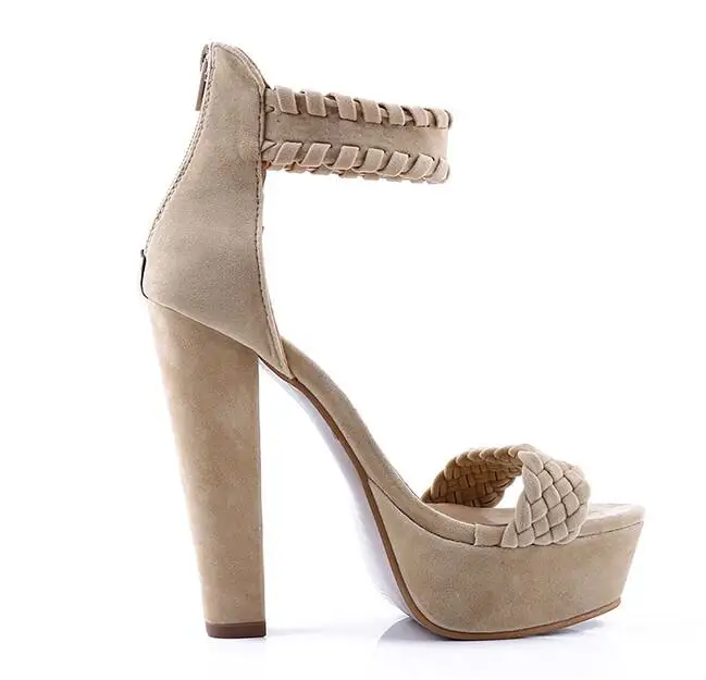 2018 New Sexy Women Pumps Fashion Sandals Summer Shoes High Heel 16cm Peep Toe Sandals Braided Foot Ring Ankle Strap Sandals