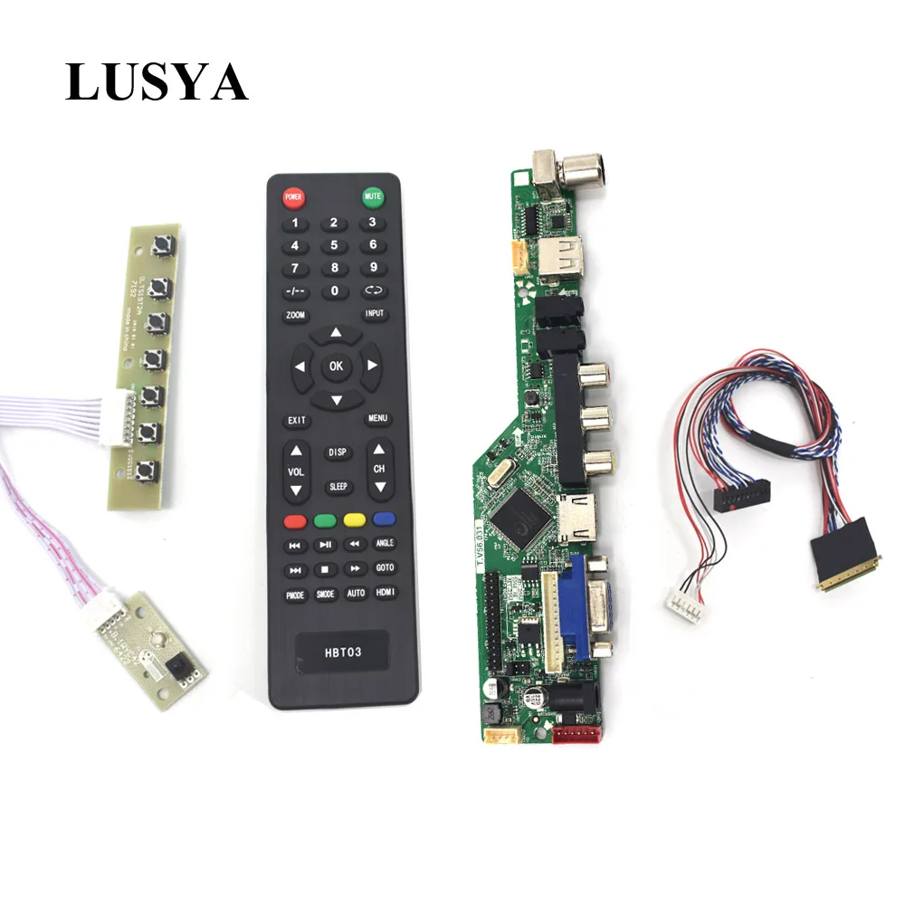 Lusya HDMI VGA AV USB аудио ЖК контроллер плата для 14 15 6 дюймов B140XW01 B156XW02 LP156WH2 B156XW04 B156XTN02.1