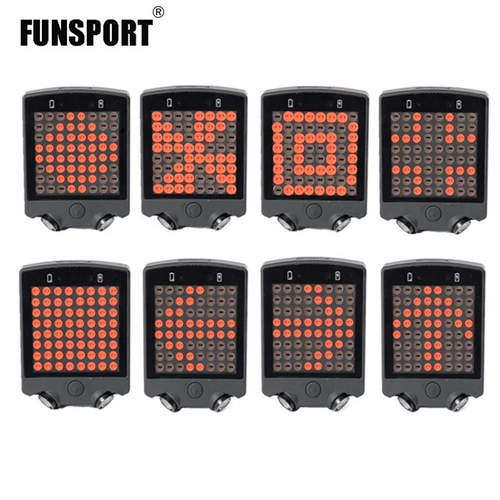 1USB Rechargeable Wireless Remote Controlled Bike Turn Signal Light_
