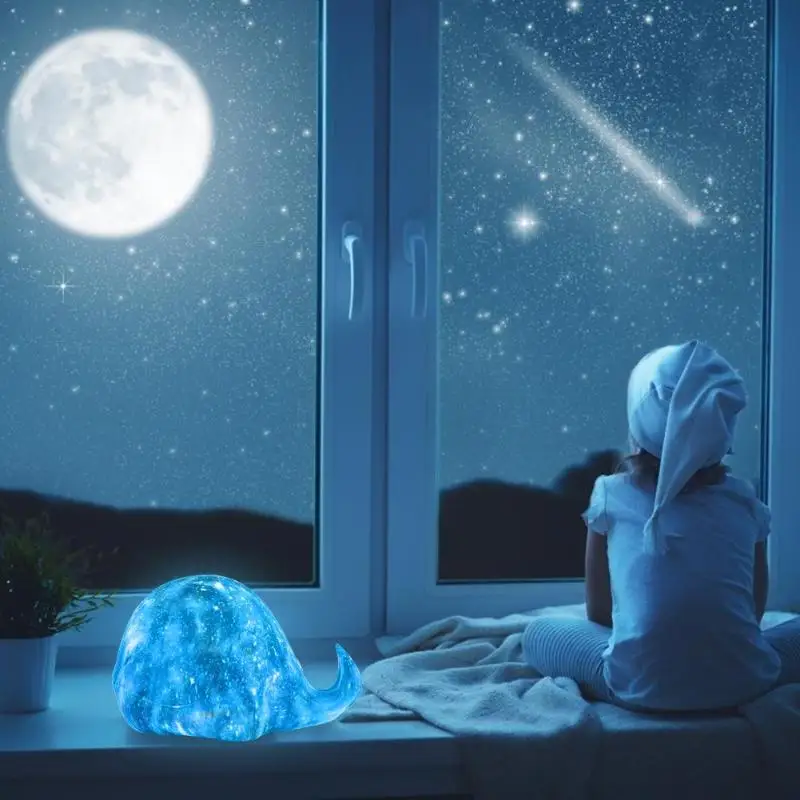 

VKTECH NEW 3D Printing Starry Sky Whale Nightlight 16 Colors Remote Control LED Decorative/Gift Lamp Child Portable Night Light