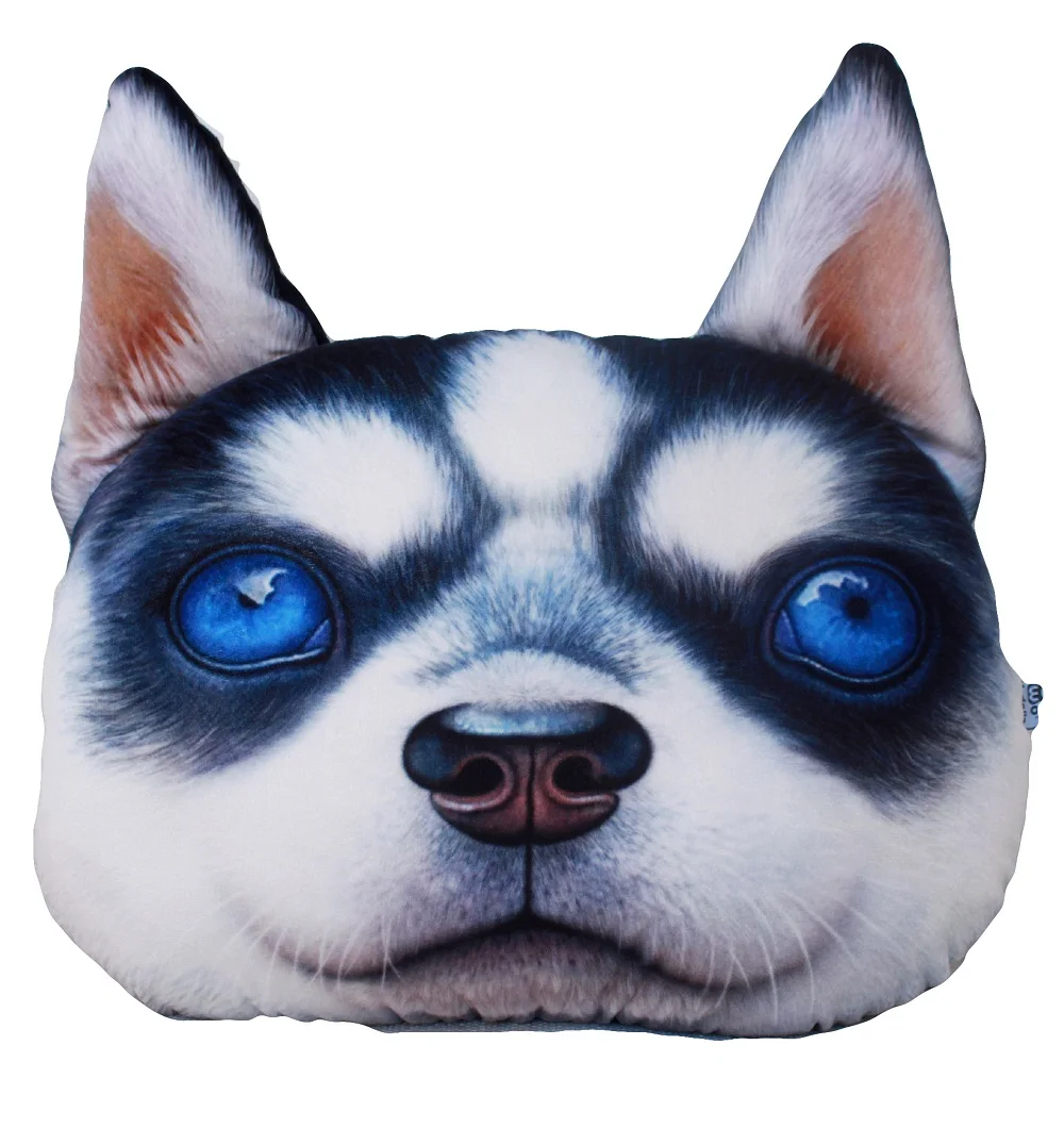 

38 x 48cm 3D Animal Dog Head Creative Home Decorative Pillows Sofa Cushion Cute cojines