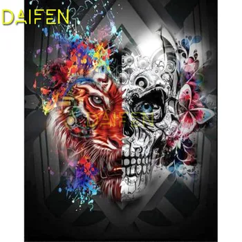 

Full Square Diamond embroidery wolf skull butterfly DIY 3D Diamond painting Cross stitch Full Round Diamond mosaic