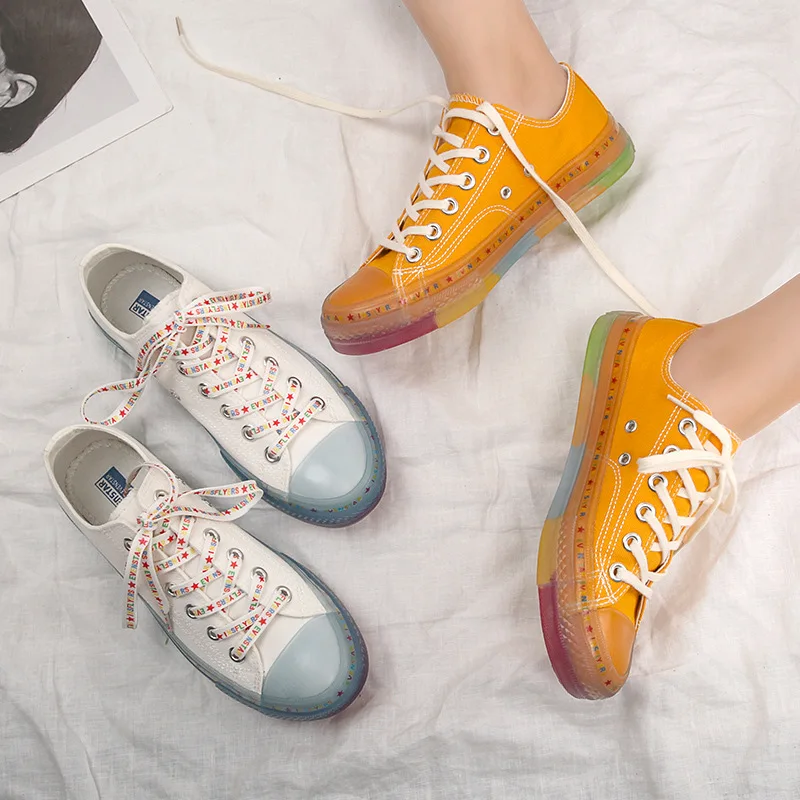 trainers with rainbow soles