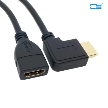 

Gold Plated 90degree to Left/Right HDMI Extension Cable Male to Female V1.4 1080P For PSP HDTV cable 50cm