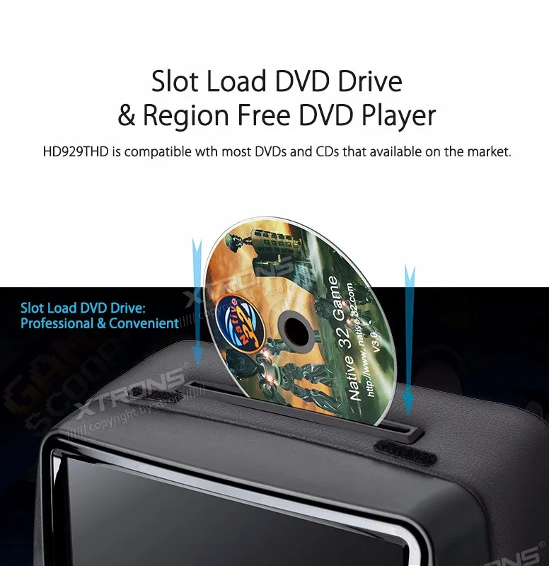 Flash Deal 2x9" Touch Screen Headrest Car DVD Car Headrest DVD Headrest Car Monitor DVD with HDMI Port & Super-clear 1080P Video Support 4