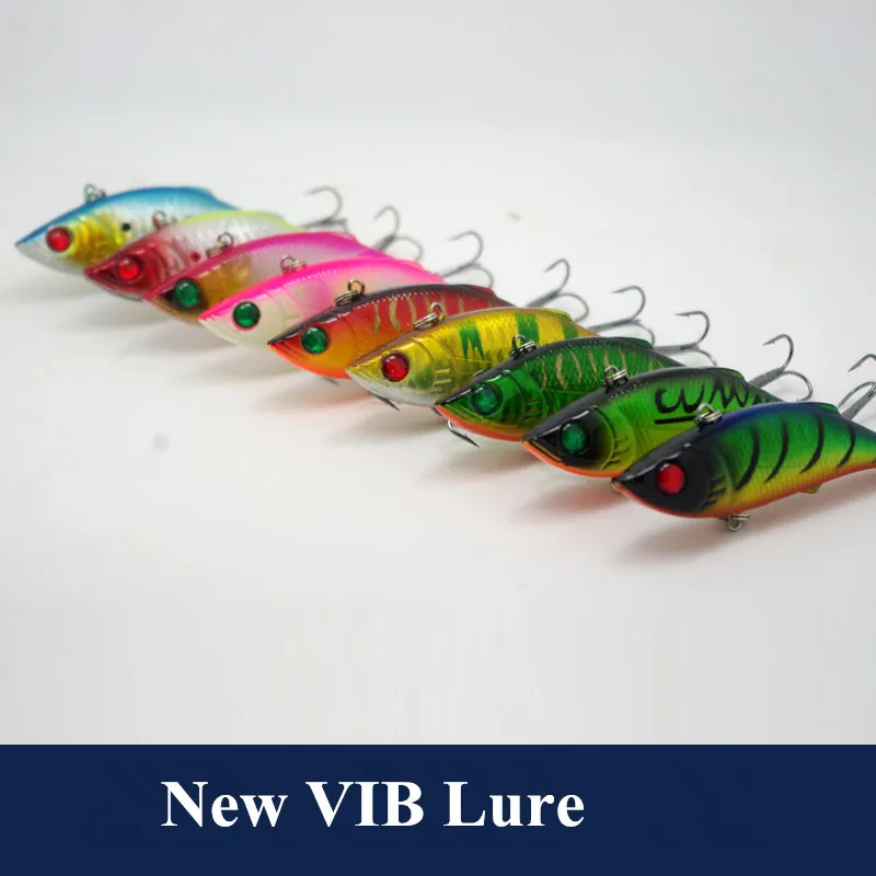 

Fishing VIB Vibration Lures 80mm 10g Artificial Hard Lure Baits Black Carp Mandarin Catfish Killer