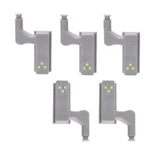 2/5pcs Inner Cabinet Hinge Led Sensor Light For Kitchen Bedroom Cabinet Cupboard Closet Wardrobe LED Led Armario Night Lights