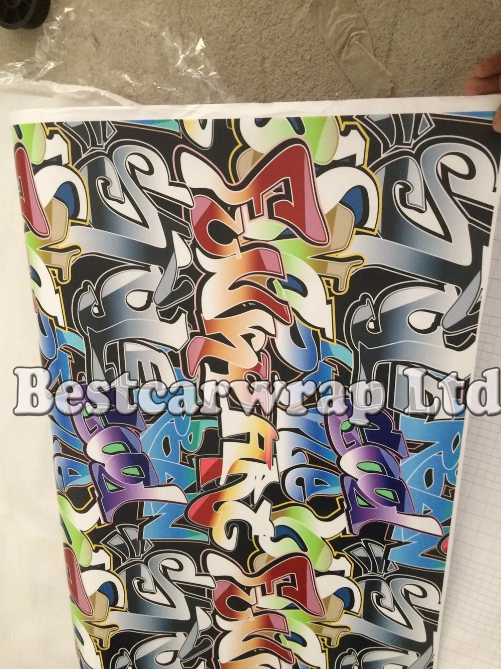 small print stickerbomMatt Graffiti Vinyl decals foile graphic (1)