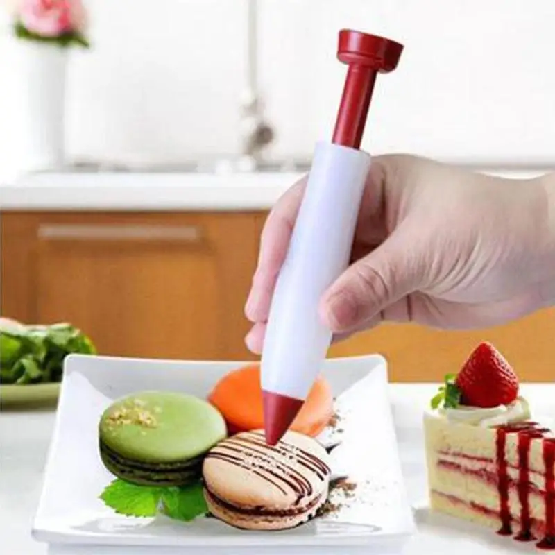 

Silicone Food Writing Pen Chocolate Decorating Tools Cake Mold Cream Cup Cookie Icing Piping Pastry Nozzles Kitchen Accessories