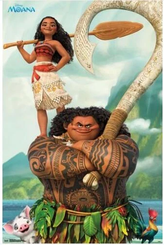 Moana Characters Movie Silk Poster Decorative Wall Painting 24x36inch Painting Calligraphy Aliexpress