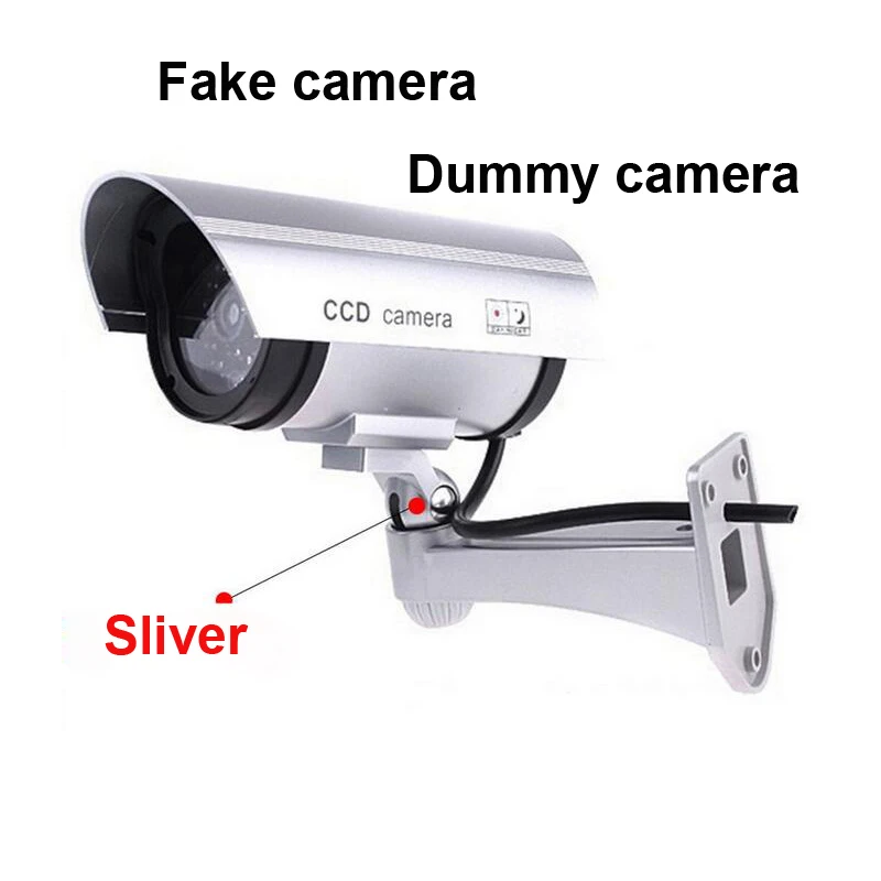 3x Telecamera Finta Di Sorveglianza, Dummy Camera, Con LED Lampeggiante Hxlxp 23 5x12 5x14 Cm Deterrente Nero 88865382 - Foto 7