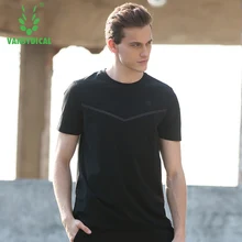 Vansydical Спортивная, с коротким рукавом футболки Мужская спортивная одежда с круглым вырезом теннис футболки для тренировок