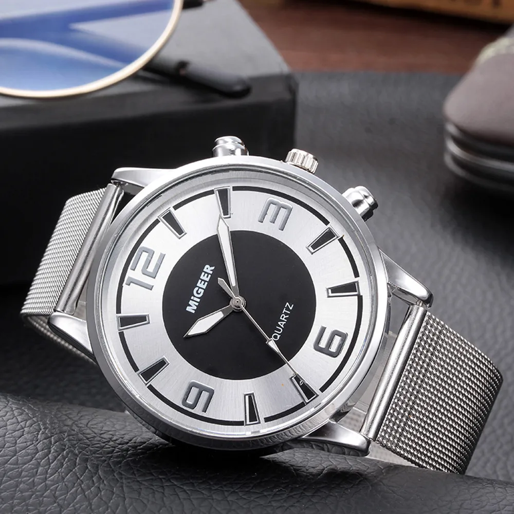 

2019 Watch Men Luxury Brand Steel Date Business Mens Watch Classic Wristwatch Casual Watches Relogio Masculino Reloj Hombre Gift