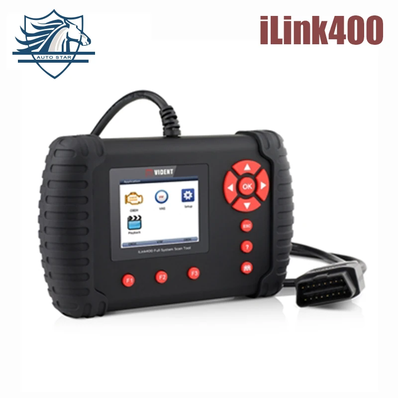 VIDENT iLink400 автомобильные полный системный сканер 12 В OBDII, ABS/SRS/EPB/трансмиссия диагностики DPF регенерации лучше, чем NT510