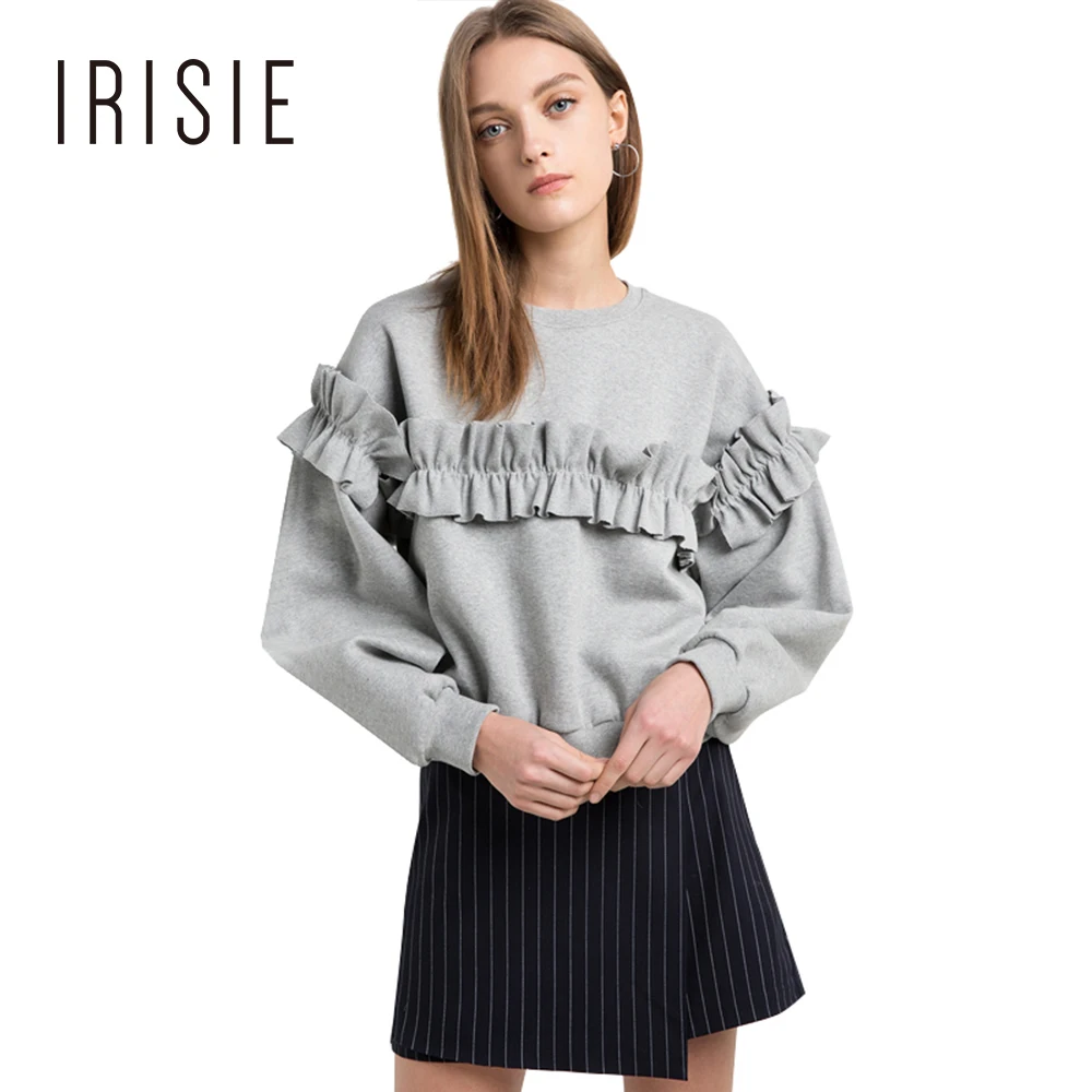 ruched pullover sweatshirt