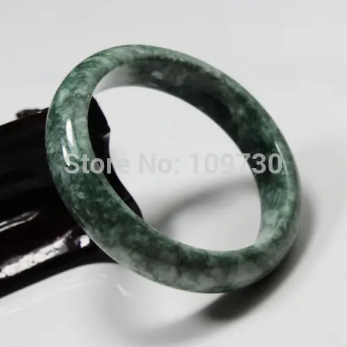 

001570 Certified Grade "A" Natural Green Jadeite Jade Gems Bangle Bracelet