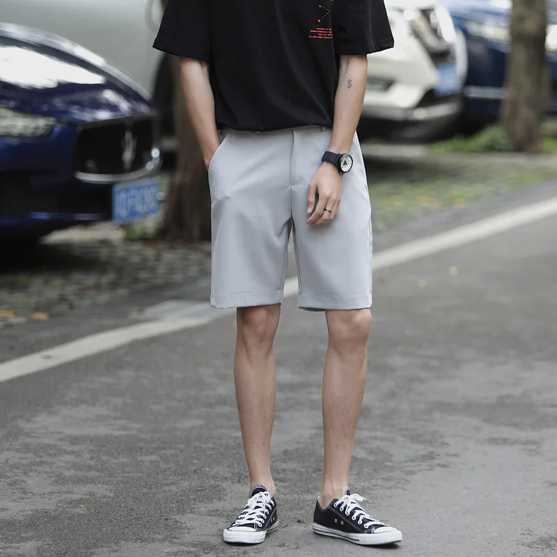 Одежда шорты мужские свободные модные брюки до колена повседневные пляжные корейский стиль