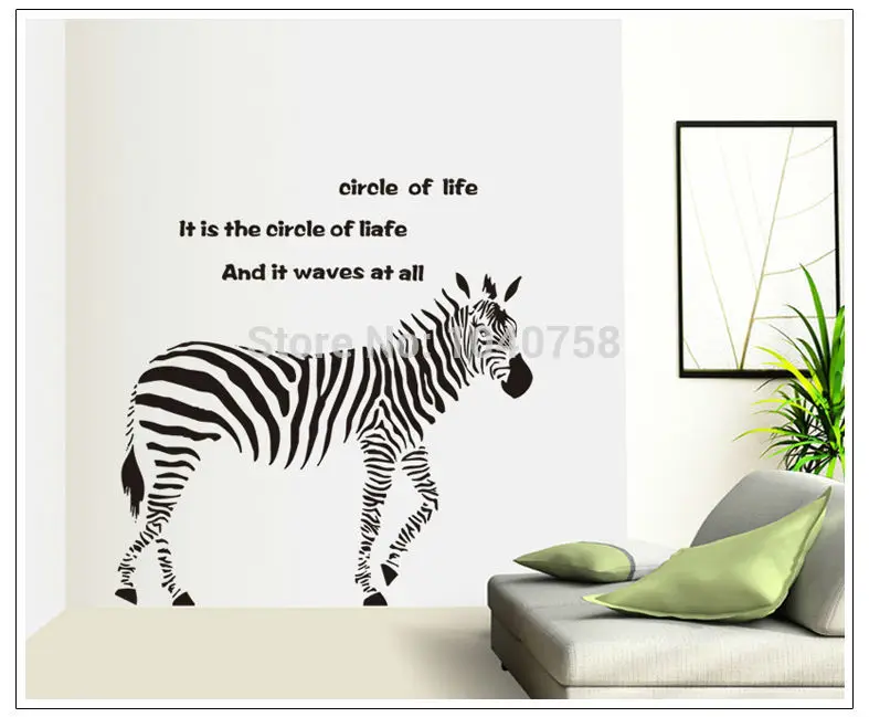 Living Room Sayings aliexpress : buy large pvc zebra wall sticker living room Living Room Sayings aliexpress : buy large pvc zebra wall sticker living room