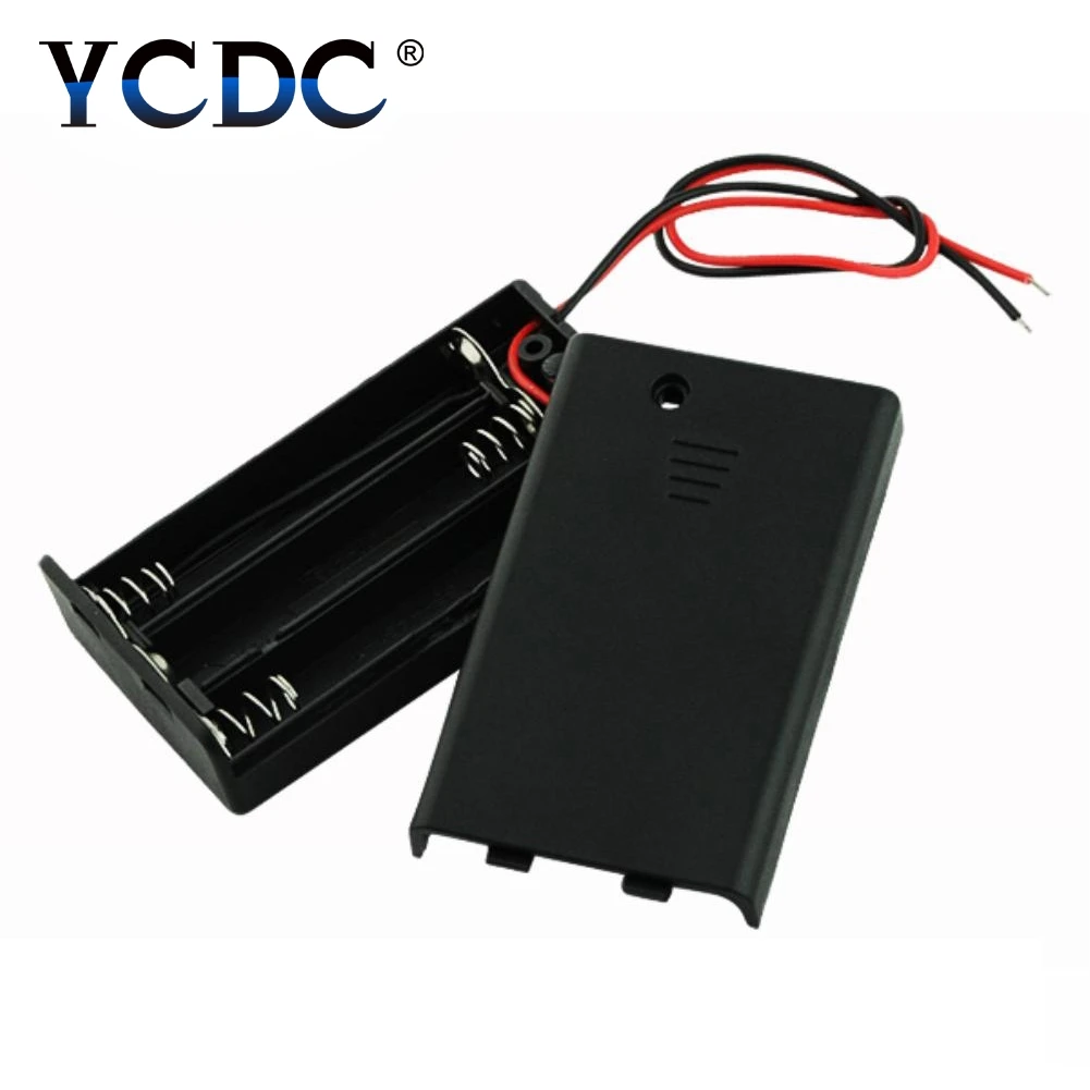 Стандартный Чехол держатель YCDC для батарей 14500 и 10440 с переключателем AA/AAA 6 В 3 в