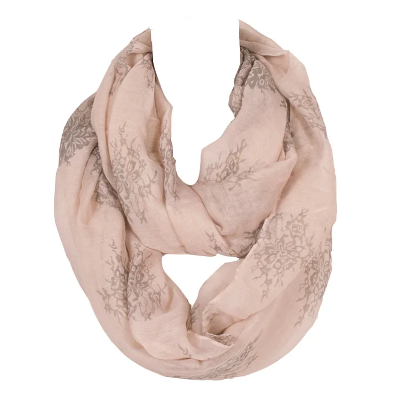 

2017 FashionTrend Concise Elegant Stylish SolidScarfs For Women Lightweight Flora Loop Ring Scarf Winter Neckchief Size180*110cm