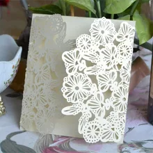 Красивый цветочный дизайн на заказ лазерная резка День рождения свадебные приглашения