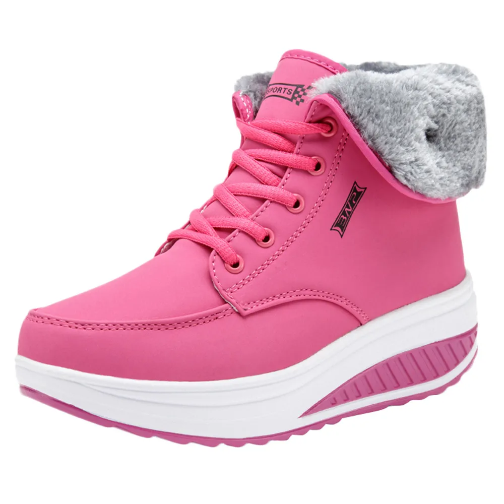 YOUYEDIAN/Женская обувь для отдыха с бархатной подошвой ; женские кроссовки на танкетке с толстой подошвой; scarpe donna;# G30 - Цвет: Красный