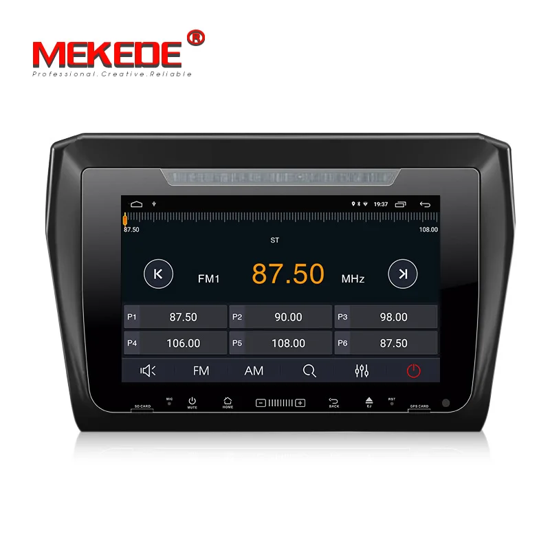 Discount Mekede android 9.1 Car multimedia stereo head unit navigation GPS NAVI DVD player for Suzuki Swift 2017 2018 2019 8core 32GB ROM 3