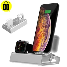 3 in 1 Charging Dock Holder For Iphone X XR MAX 8 7 6 5 Aluminum charging stand Dock Station For Apple watch Airpods