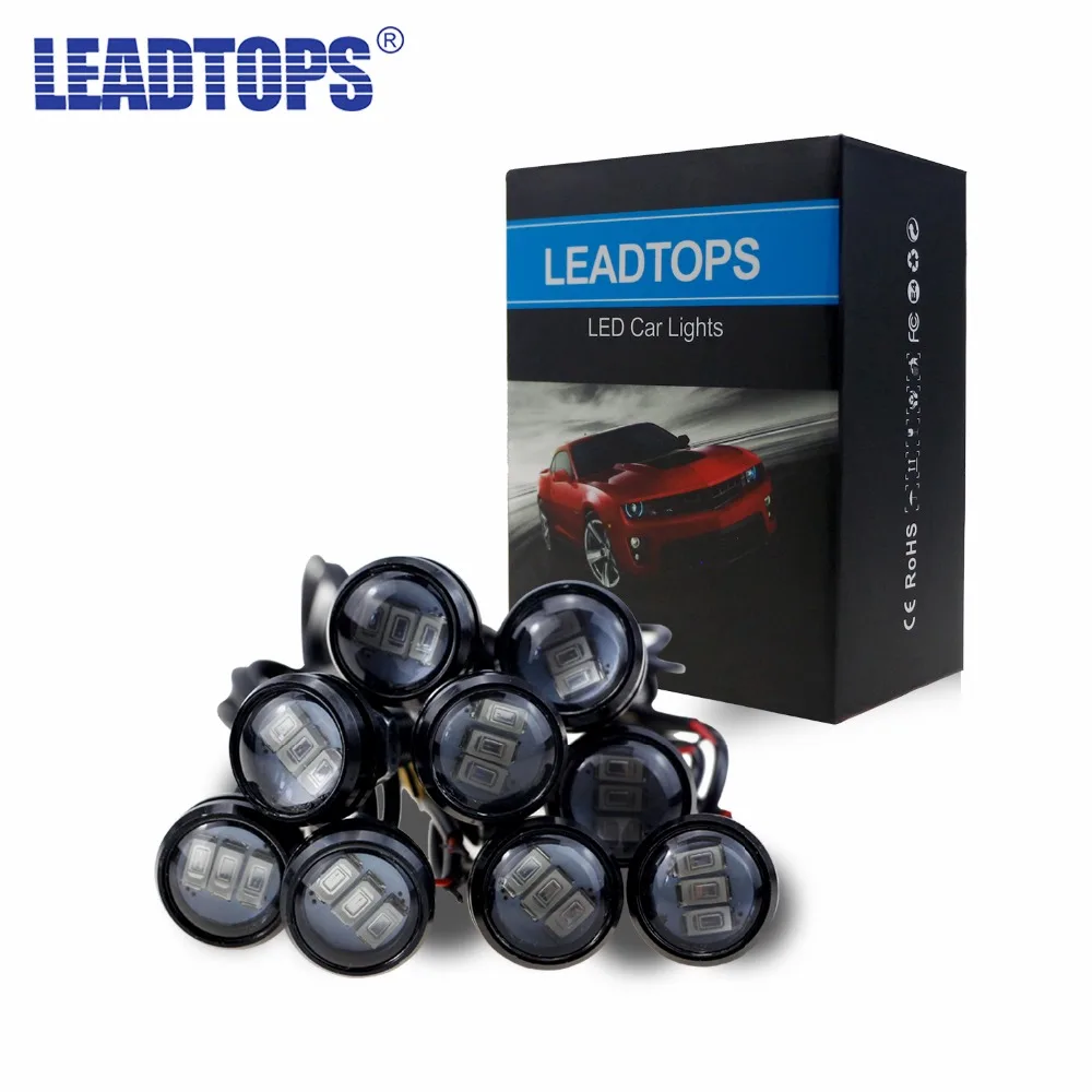 

LEADTOPS 10Pcs/Lot Arrival 10W 12V 5730 LED Eagle Eye 3 SMD LED Daytime Running Light Car High Power Light For audi CE