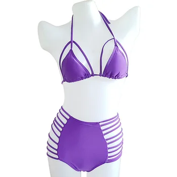 

Summer Ladies swimsuit push mat bra sexy bikini bandage hollow swimsuit Low Waist Bathing suit swimwwear