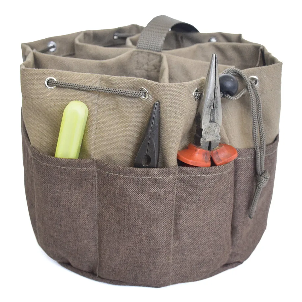 

Round Garden Tools Bag Multifunctional Package Electrician Hardware Accessories Storage Bags JDH99