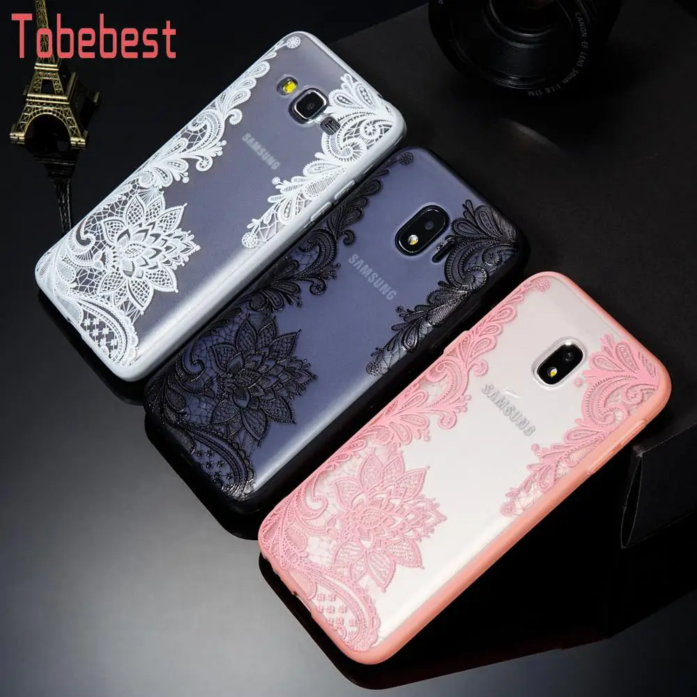 

Sexy Lace Flower PC+TPU Phone Case For Samsung Galaxy J310 J510 J710 J3 J5 J7 2017 J2 Pro J8 2018 J2prime J5prime J7prime J4 J6