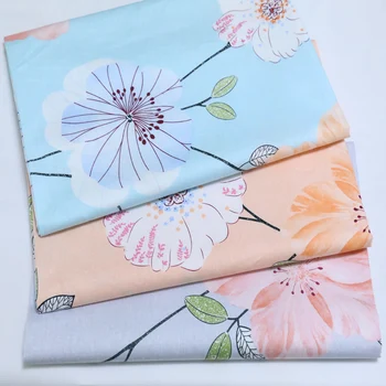 

Free ship 100% cotton spring print fabric AB style for dress price for 1/2 yard