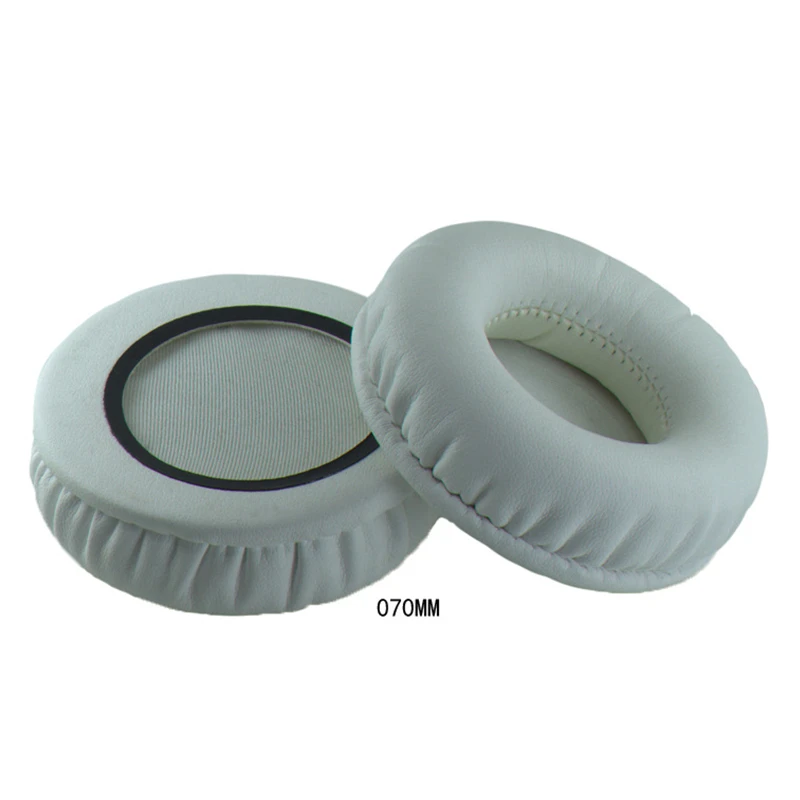 70mm White Ear Pads Replacement Ear Pad Cushions Earpads for Sony MDR-V150 MDR V250 V300 ZX100 ZX300 Headphones (4)