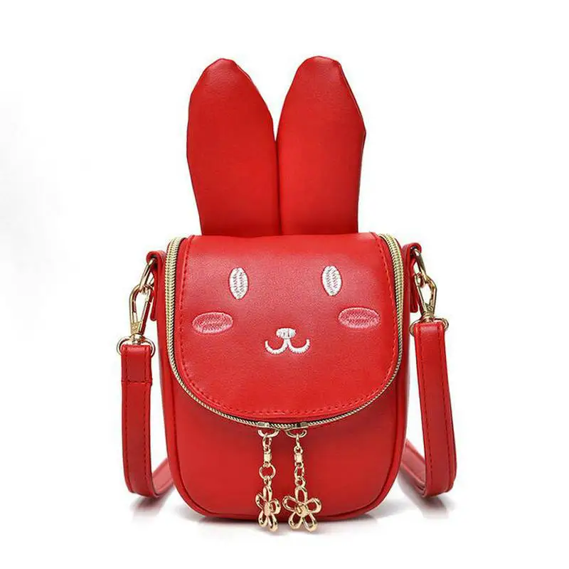 Новая брендовая милая сумочка для девочек, модная детская сумка с кроликом и мультяшным принтом, мини-сумка на плечо для девочек