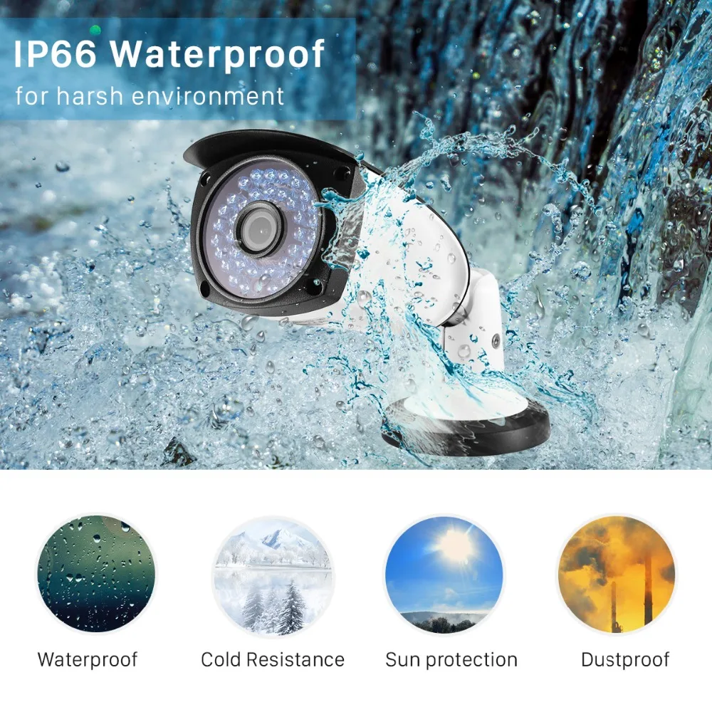 IP камера H.265 5 Мп HD 48 В POE 3 наружная Водонепроницаемая инфракрасная 25 м ночного