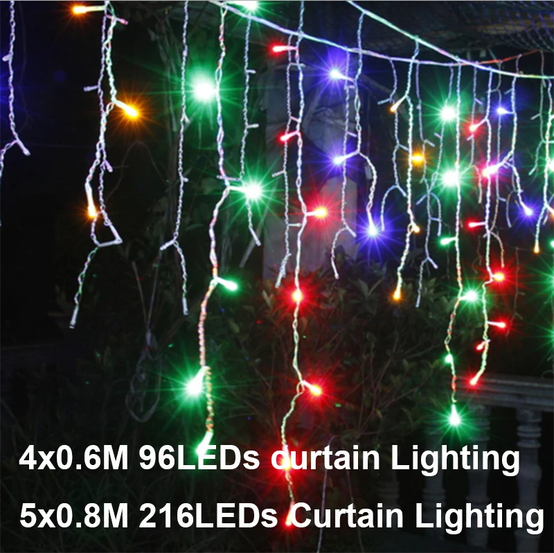 5M 216LEDs Curtain icicle string Light Outdoor Decoration string for