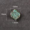 10pcs 13*15mm Alloy Verdigris Patina Plated Roung Flat Flower Beads Charms For DIY Jewelry Making Bracelet Accessories 27046 ► Photo 2/5
