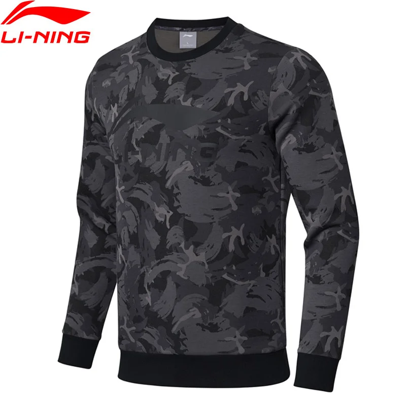 

(Clearance)Li-Ning Men The Trend Sweater Regular Fit 66% Cotton 34% Polyester Printing LiNing Sports Hoodie AWDGB41 MWW1481
