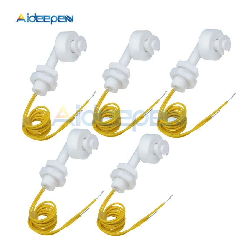 

5Pcs/lot DC 220V Liquid Water Level Sensor Switch Right Angle Float Switch For Power Control Fish Tank Aquariums Ponds Car Ship