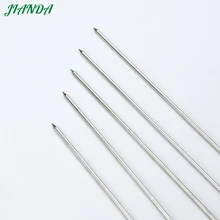 Нержавеющая сталь барбекю гриль барбекю иглы палочки 4 мм Толщина 10 шт. шампуры серебряный цвет Инструменты для барбекю