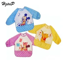 HziriP/Лидер продаж г.; детский нагрудник с длинными рукавами; водонепроницаемый нагрудник для кормления; одежда для обеда; нагрудники с рисунками животных, мышек, медведей